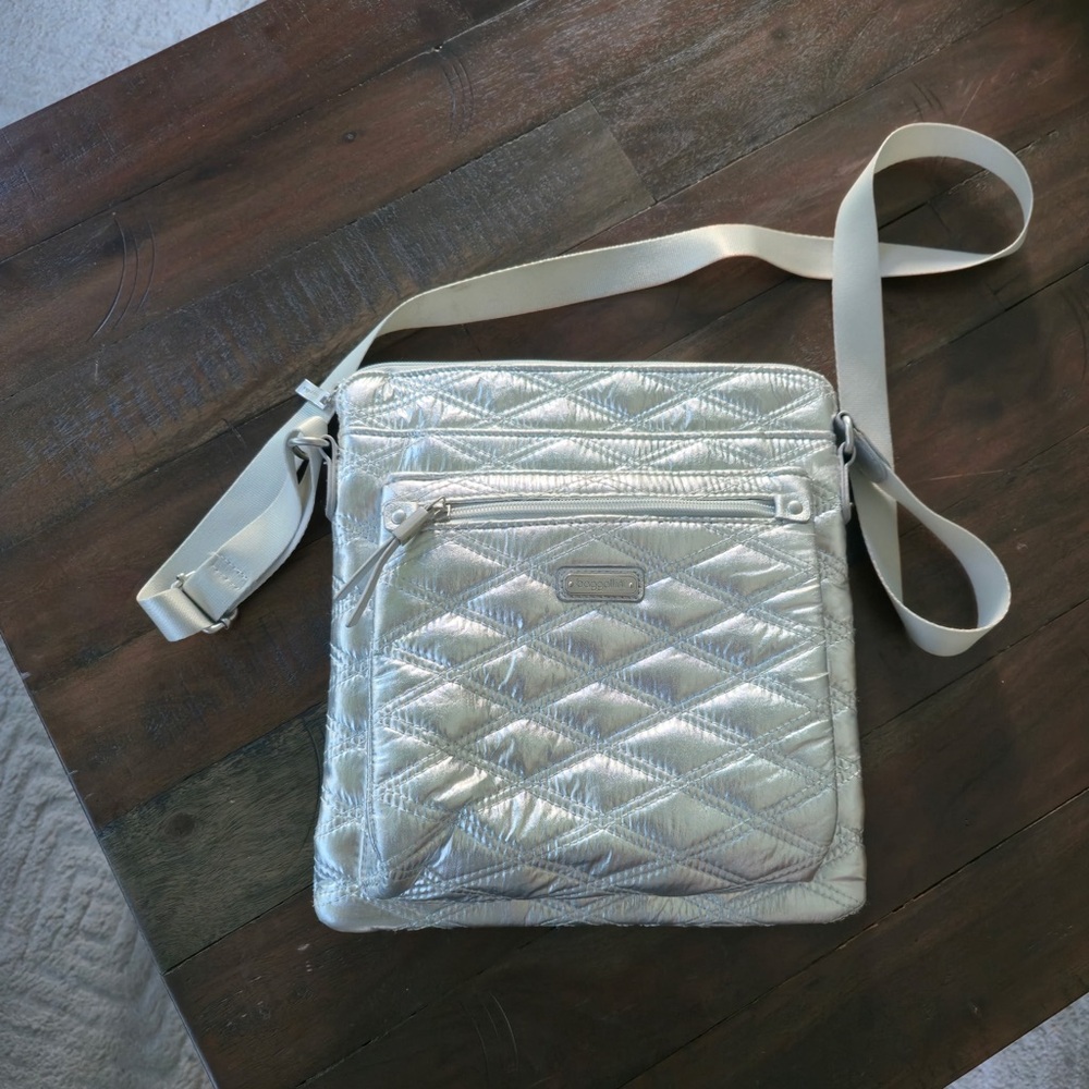 Baggallini Metallic Quilted Crossbody Bag